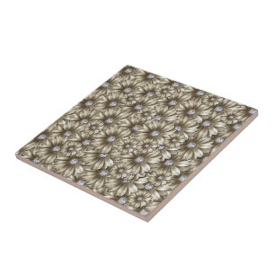 Azulejo De Cerâmica Flores Diamantes - Luxo