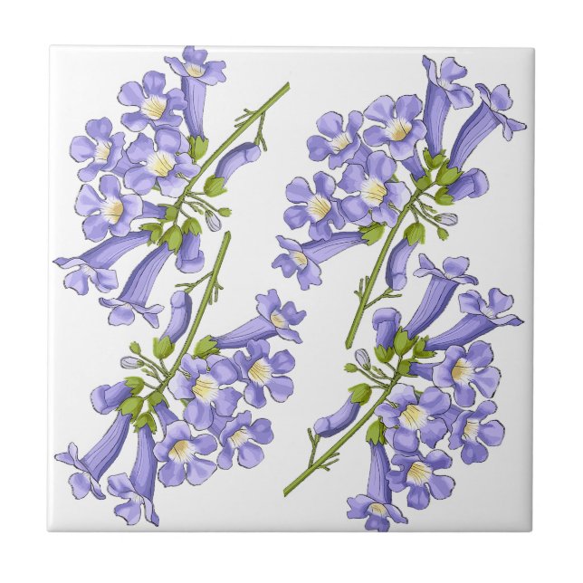 Azulejo De Cerâmica Flores do Brasil jacaranda (Frente)