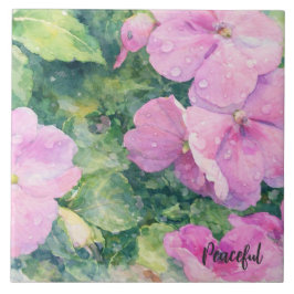 Azulejo De Cerâmica Flores em Aquarela