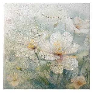 Azulejo De Cerâmica Flores Florais Antigas Design 339