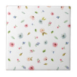 Azulejo De Cerâmica Flores Florais Rosas Cuta Botânica Simples Mínimo<br><div class="desc">Flores Florais Rosas Cuta Botânica Simples Mínimo</div>
