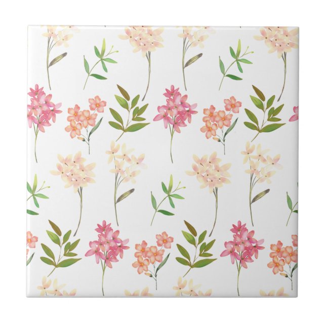 Azulejo De Cerâmica Flores florais vindas flores tradicionais (Frente)