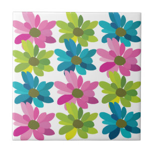 Azulejo De Cerâmica Flores Flores Coloridas