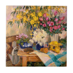 Azulejo De Cerâmica Flores frescas II