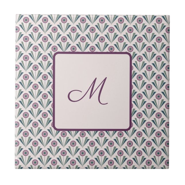 Azulejo De Cerâmica Flores Geométricas (Frente)