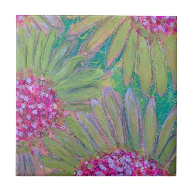 Azulejo De Cerâmica Flores Grandes (Frente)