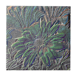 Azulejo De Cerâmica Flores gravadas