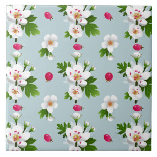 Azulejo De Cerâmica Flores Hawthorn