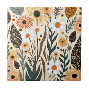 Azulejo De Cerâmica Flores Plantas Boho Botânico Design 389