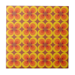 Azulejo De Cerâmica Flores Psicodélicas