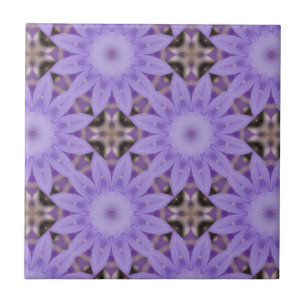Azulejo De Cerâmica Flores Roxas