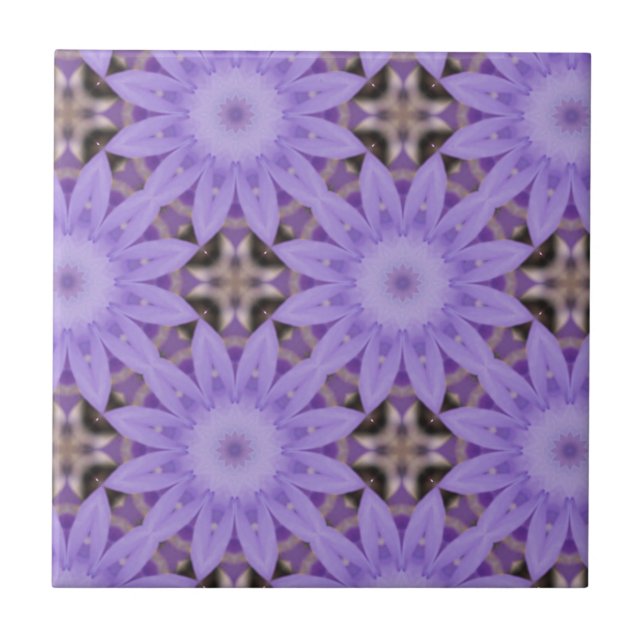 Azulejo De Cerâmica Flores Roxas (Frente)