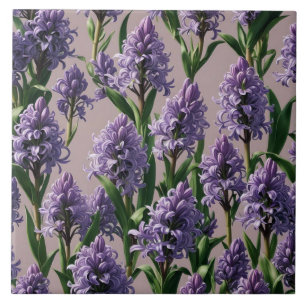 Azulejo De Cerâmica Flores roxas de Hyacinth Holandesas