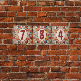 Azulejo De Cerâmica Flores Russas Coloridas Personalizáveis