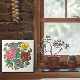 Azulejo De Cerâmica Flores rústicas húngaras