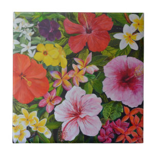 Azulejo De Cerâmica Flores tropicais