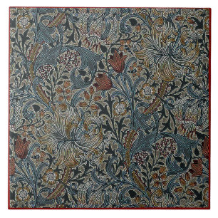 Azulejo De Cerâmica Flores Vintage William Morris Ouro Lily