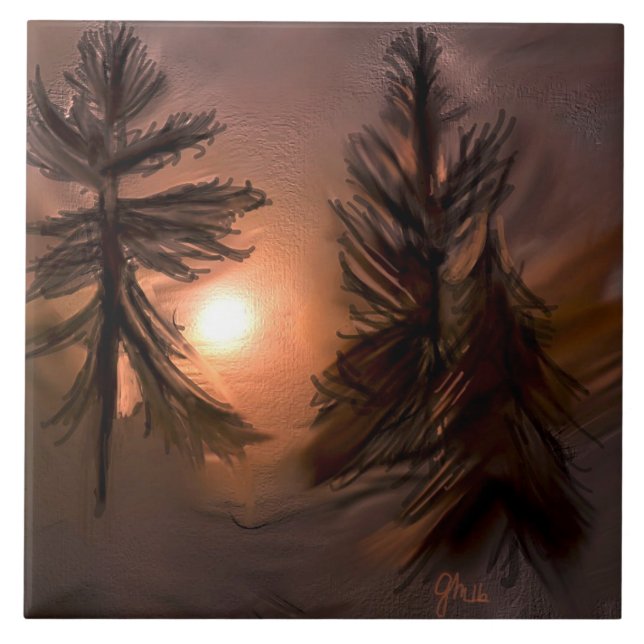 Azulejo De Cerâmica Floresta (Frente)