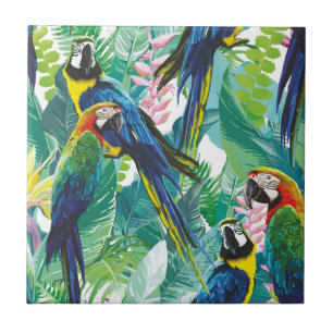 Azulejo De Cerâmica Floresta Bonito Azul