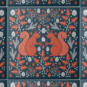 Azulejo De Cerâmica Floresta de Esquilo