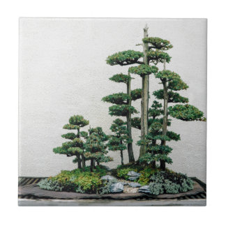 Azulejo De Cerâmica Floresta dos bonsais do zimbro