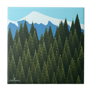 Azulejo De Cerâmica Floresta Fractal