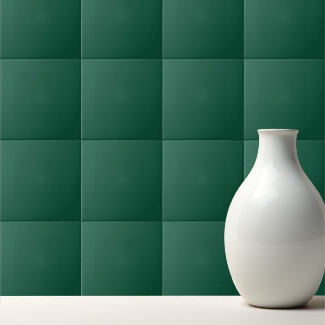 Azulejo De Cerâmica Floresta sólida verde escuro (Criador carregado)