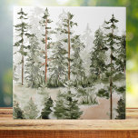Azulejo De Cerâmica Floresta Verde Rústica de Aquarela<br><div class="desc">Transforme o seu espaço com o nosso Azulejo de cerâmica da Floresta Verde Russa de Aquarela! Traga a beleza selvagem da natureza para sua casa.</div>