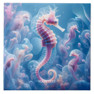 Azulejo De Cerâmica Florestas de Cavalo-do-mar Fantasy