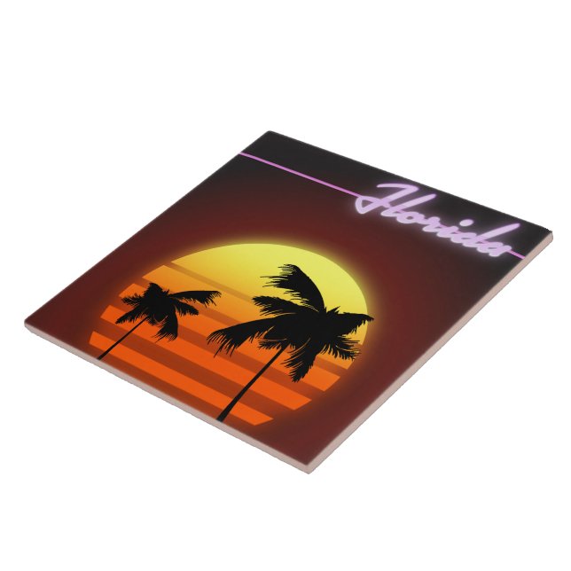 Azulejo De Cerâmica Flórida Sunset 1984 poster (Lateral)
