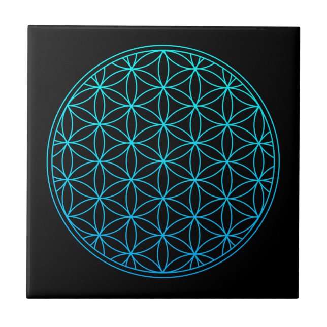 Azulejo De Cerâmica flower of life sacred geometry symbol ancient zen  (Frente)