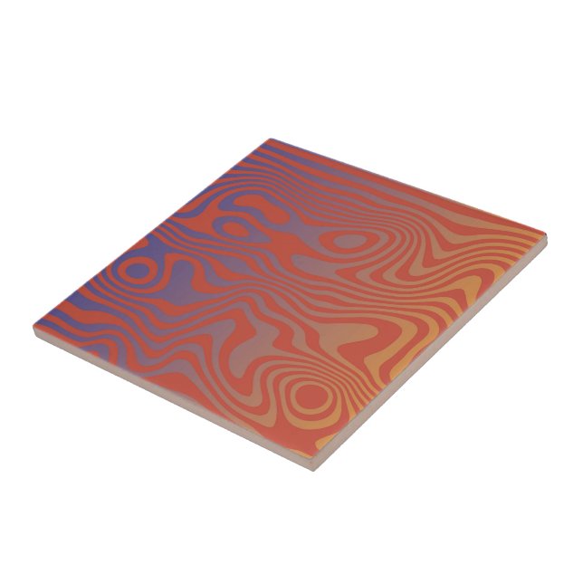 Azulejo De Cerâmica Fluxo de Sonho l Padrão Abstrato Trippy - No. 01 (Lateral)