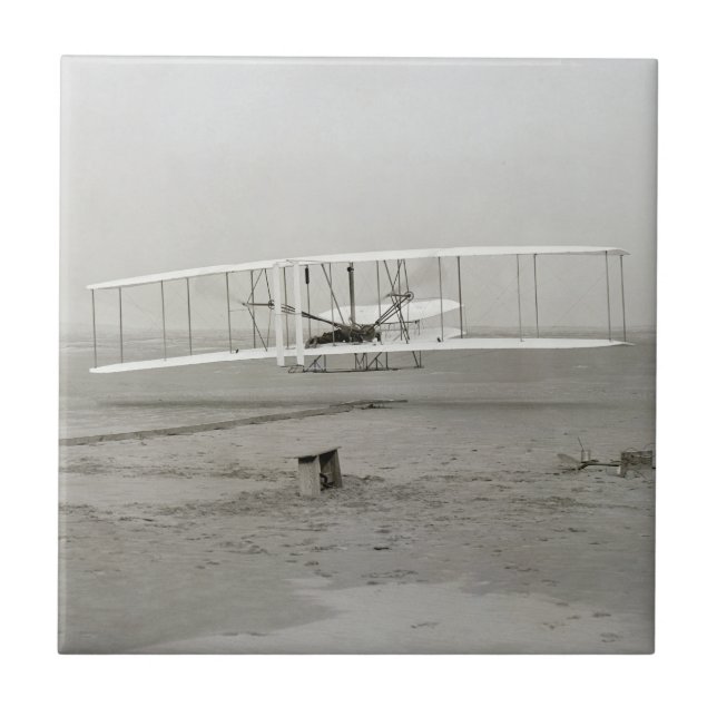 Azulejo De Cerâmica Flyer dos Irmãos Wright Primeiro Vôo de Avião Avia (Frente)