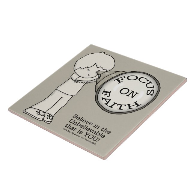 Azulejo De Cerâmica Foco Na Fé (Lateral)