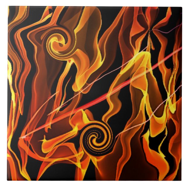 Azulejo De Cerâmica Fogo (Frente)