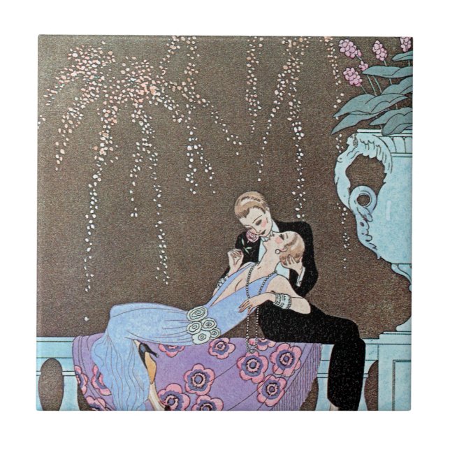 Azulejo De Cerâmica Fogos-de-artifício da idade do jazz (Frente)