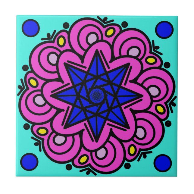 Azulejo De Cerâmica Foi Feito De Estrelas (Frente)