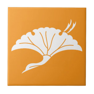 Azulejo De Cerâmica Folha de ginkgo em forma de grou
