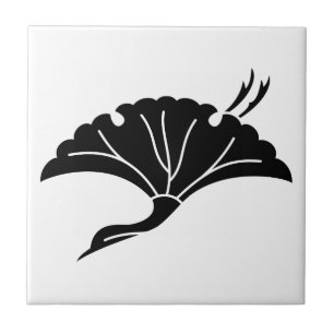 Azulejo De Cerâmica Folha de ginkgo em forma de grua