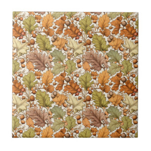 Azulejo De Cerâmica Folha de Outono Vintage William Morris Berry