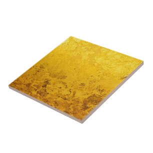 Azulejo De Cerâmica Folha DOURADO PURA do teste padrão/ouro