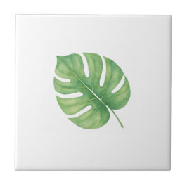 Azulejo De Cerâmica Folha Gren de Monstera