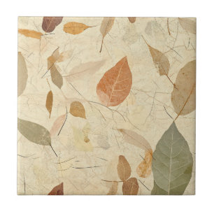 Azulejo De Cerâmica Folha Inspirada na Natureza Rústica - Arte Botânic