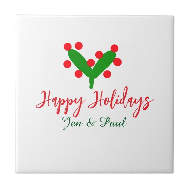 Azulejo De Cerâmica Folha verde casal verde (Frente)