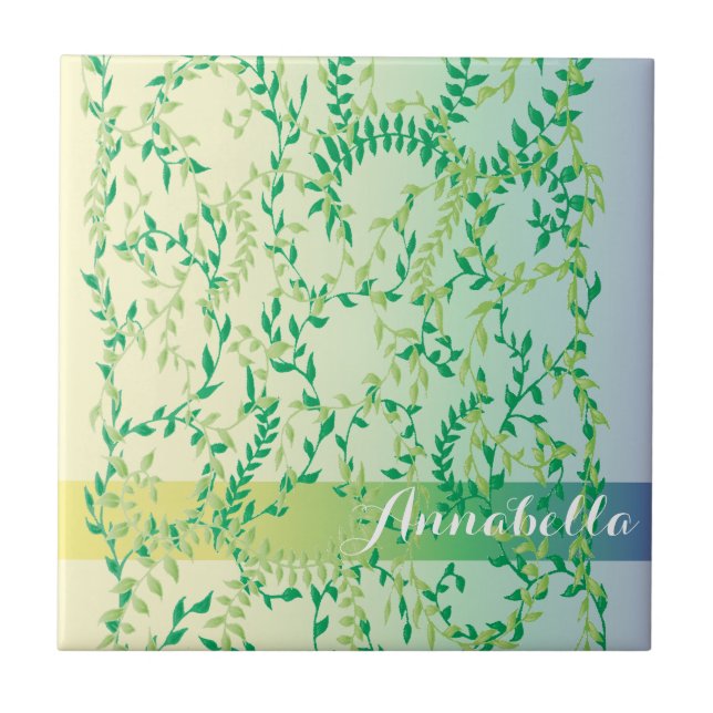 Azulejo De Cerâmica Folhas dançantes (Frente)