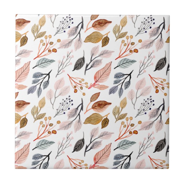 Azulejo De Cerâmica folhas de árvores (Frente)