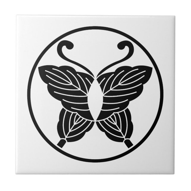 Azulejo De Cerâmica Folhas de carvalho dobradas em forma de borboleta  (Frente)