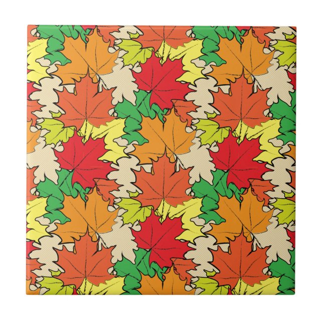 Azulejo De Cerâmica Folhas de Maple I (Frente)