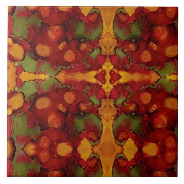 Azulejo De Cerâmica Folhas de outono (Frente)