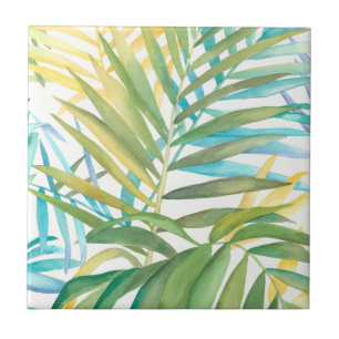 Azulejo De Cerâmica Folhas de Palma Tropicais